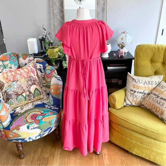 Calvin Klein Vibrant Pink Maxi Dress - Picture 7 of 8